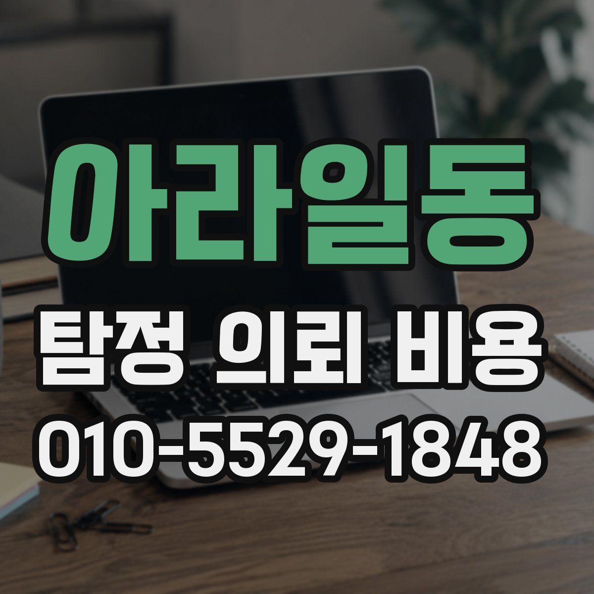 아라일동 탐정 의뢰 비용