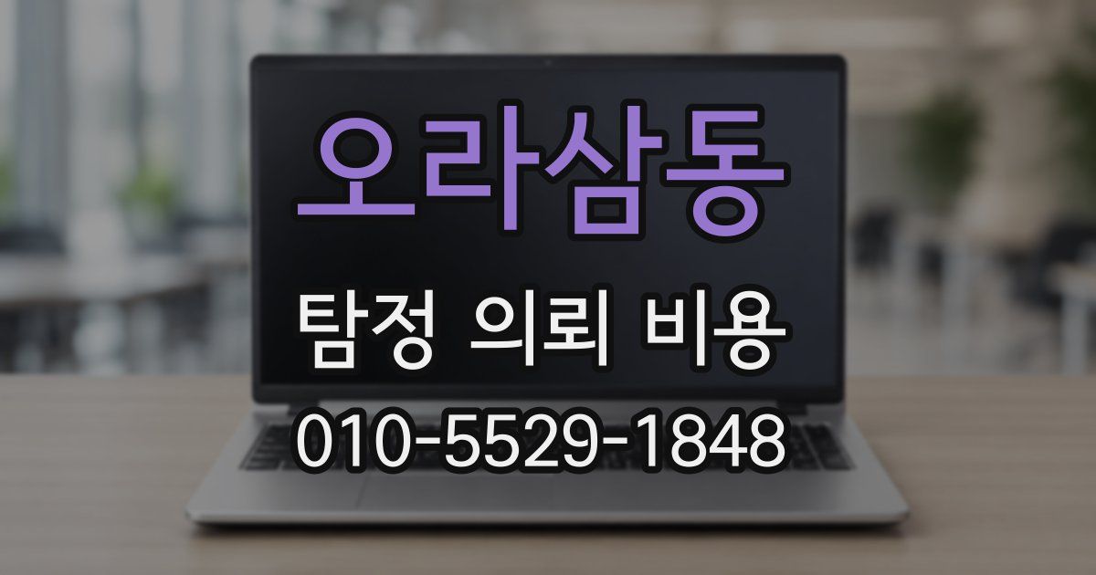 오라삼동 탐정 의뢰 비용