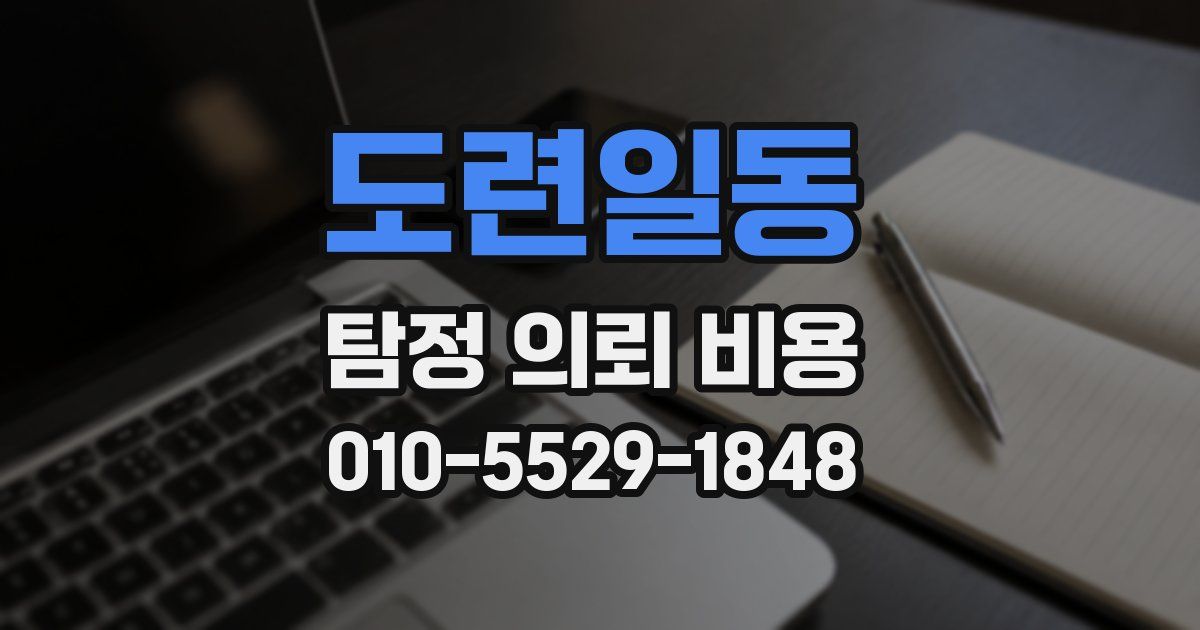 도련일동 탐정 의뢰 비용
