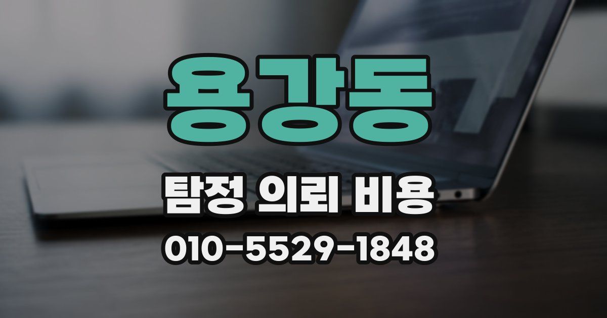 용강동 탐정 의뢰 비용
