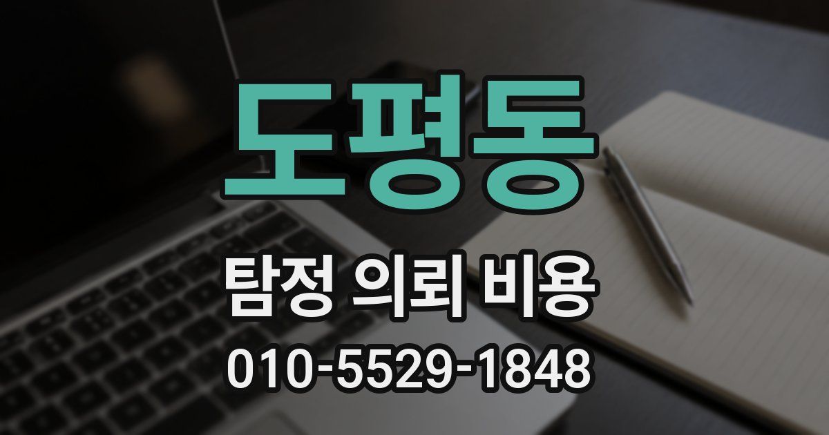 도평동 탐정 의뢰 비용