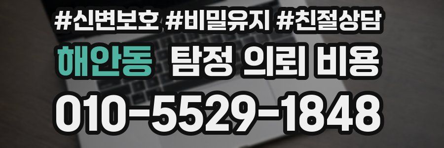 해안동 탐정 의뢰 비용