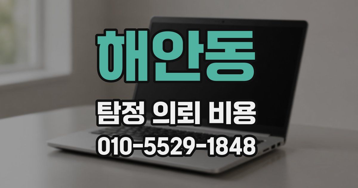 해안동 탐정 의뢰 비용