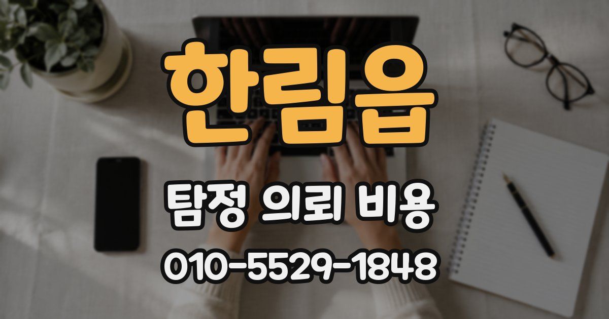 한림읍 탐정 의뢰 비용