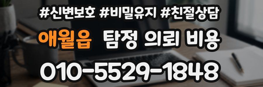 애월읍 탐정 의뢰 비용