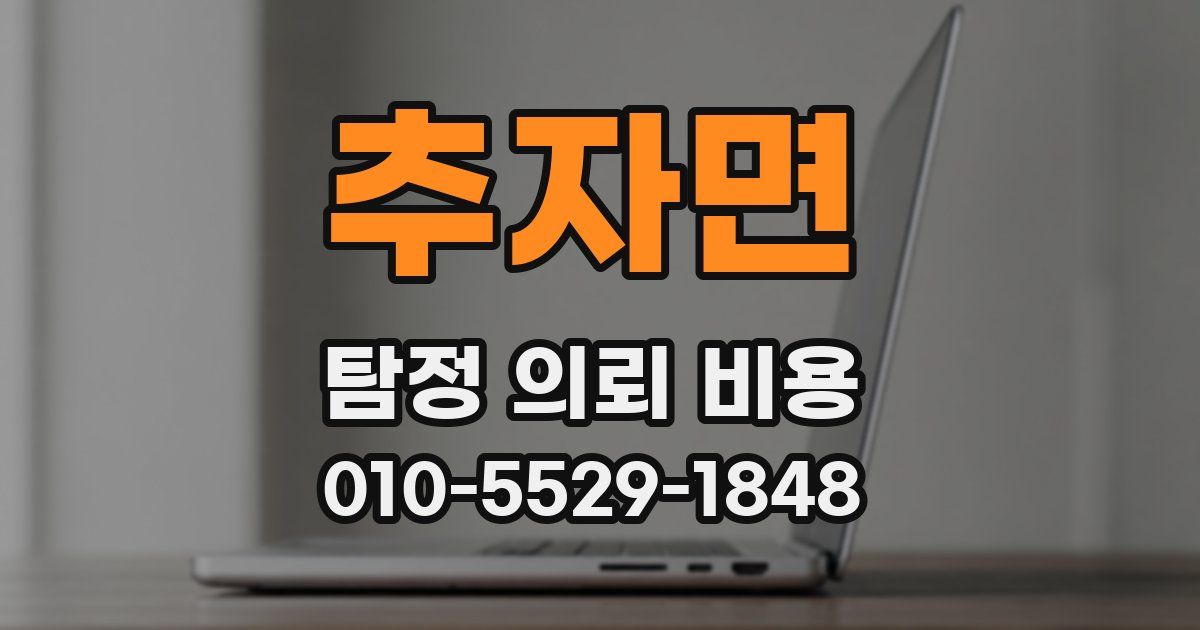 추자면 탐정 의뢰 비용