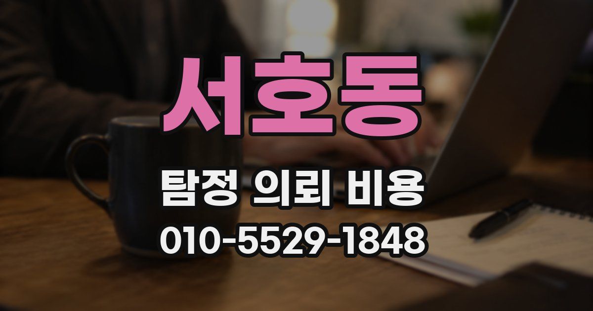 서호동 탐정 의뢰 비용