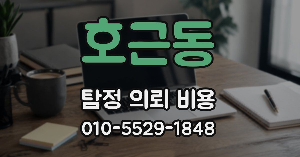 호근동 탐정 의뢰 비용