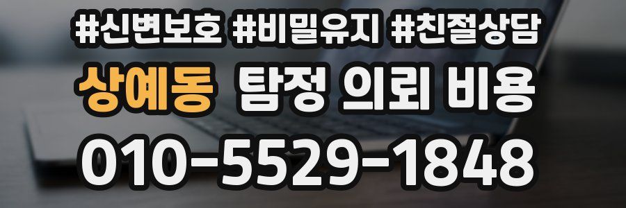 상예동 탐정 의뢰 비용