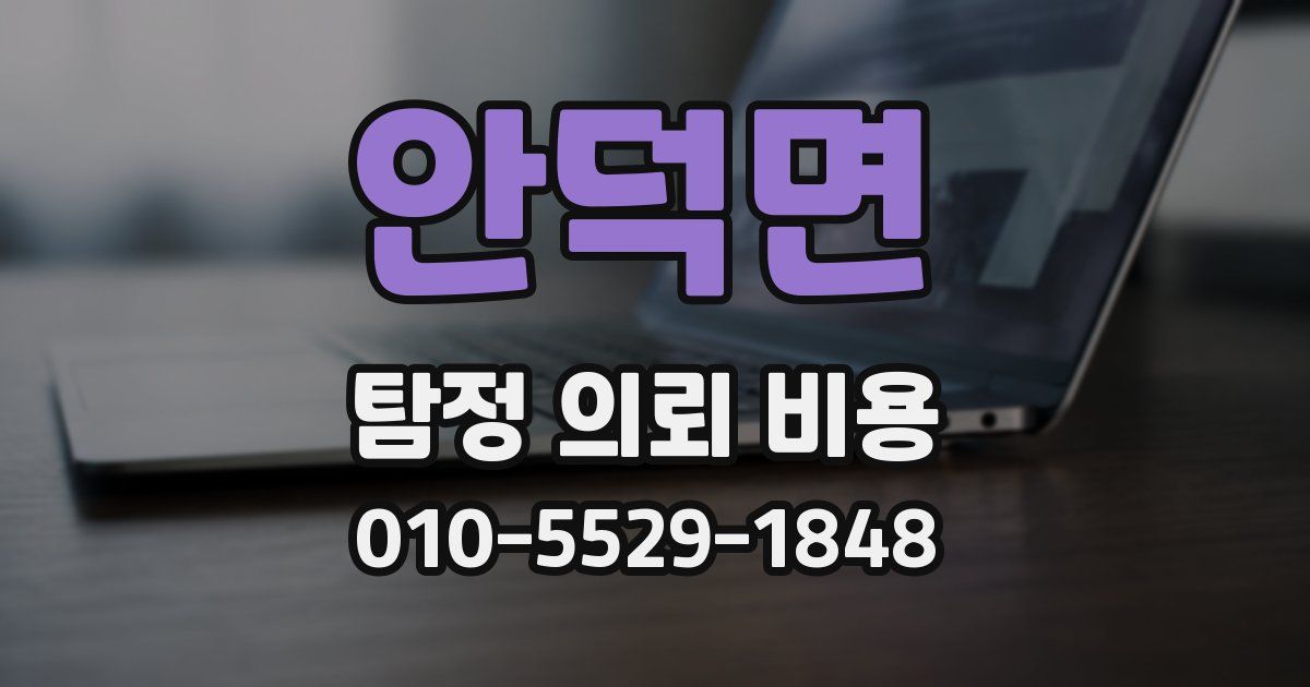 안덕면 탐정 의뢰 비용