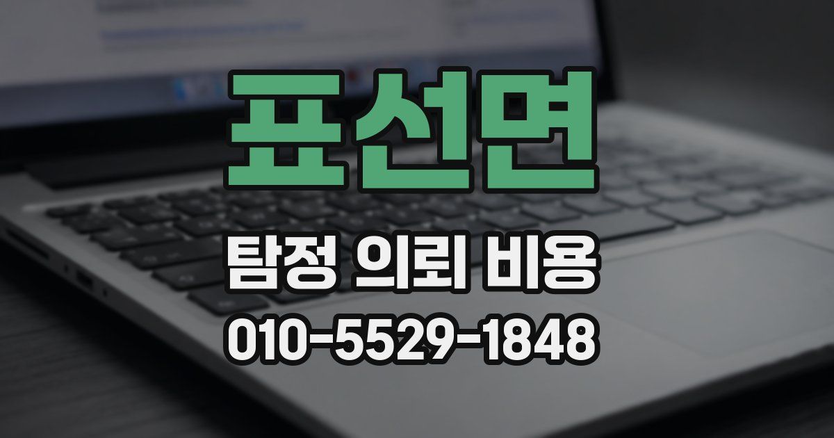 표선면 탐정 의뢰 비용