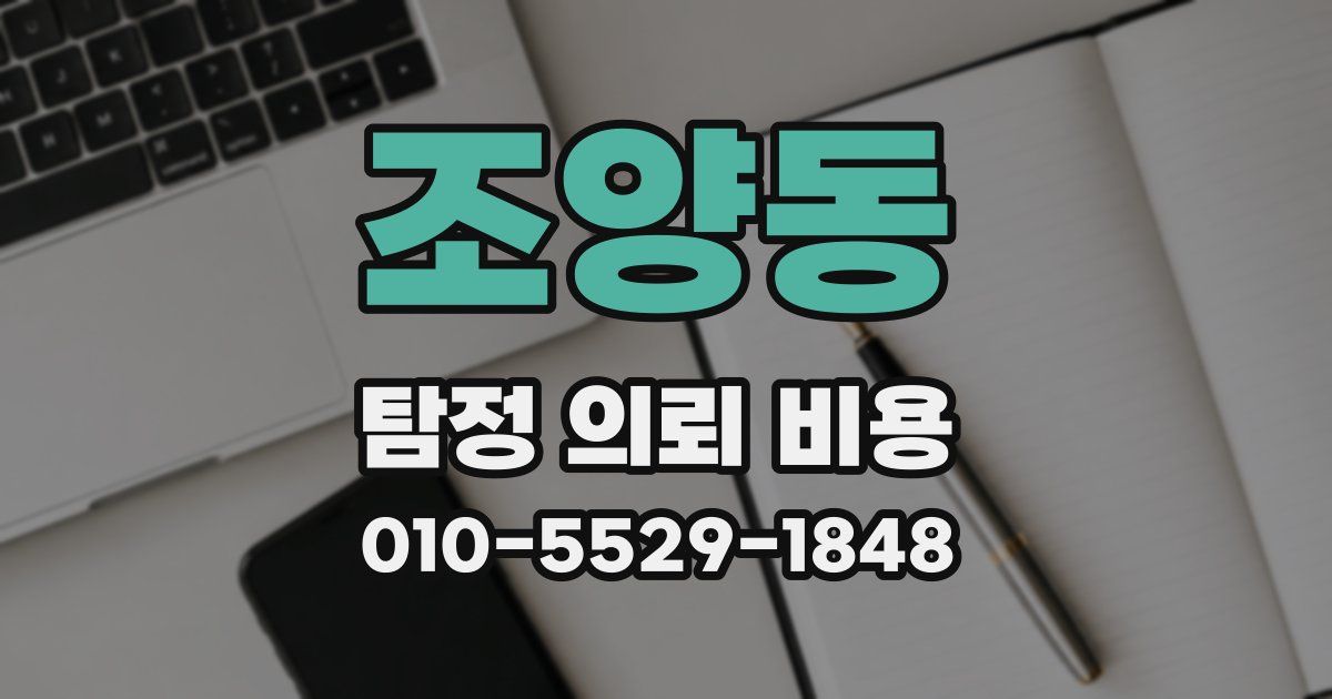 조양동 탐정 의뢰 비용