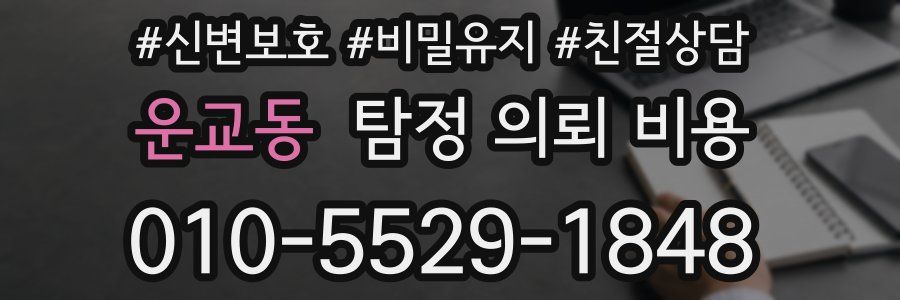 운교동 탐정 의뢰 비용