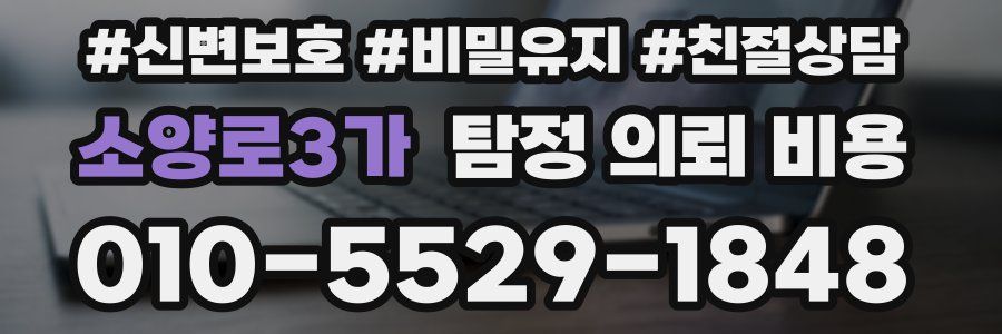 소양로3가 탐정 의뢰 비용