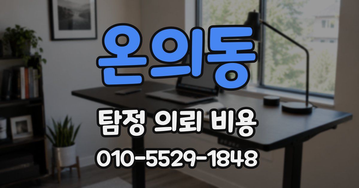 온의동 탐정 의뢰 비용