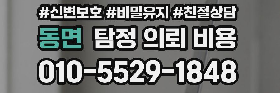 동면 탐정 의뢰 비용