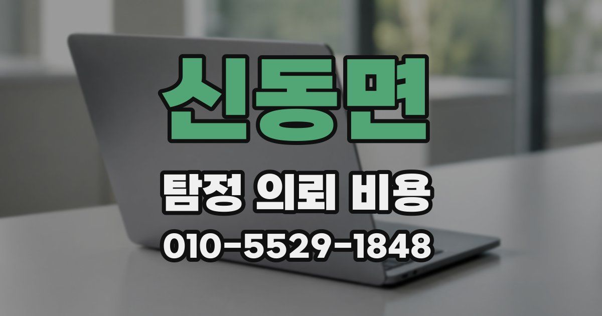신동면 탐정 의뢰 비용
