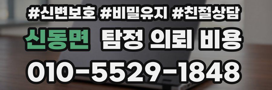신동면 탐정 의뢰 비용