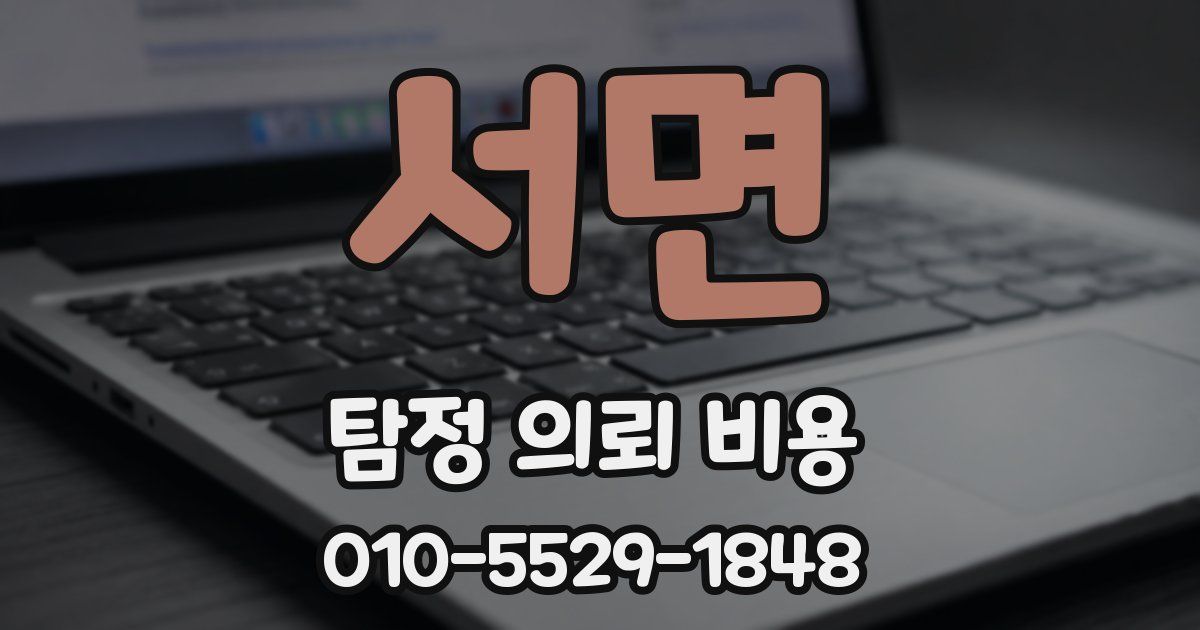서면 탐정 의뢰 비용