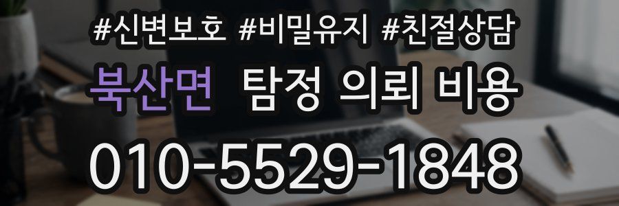 북산면 탐정 의뢰 비용