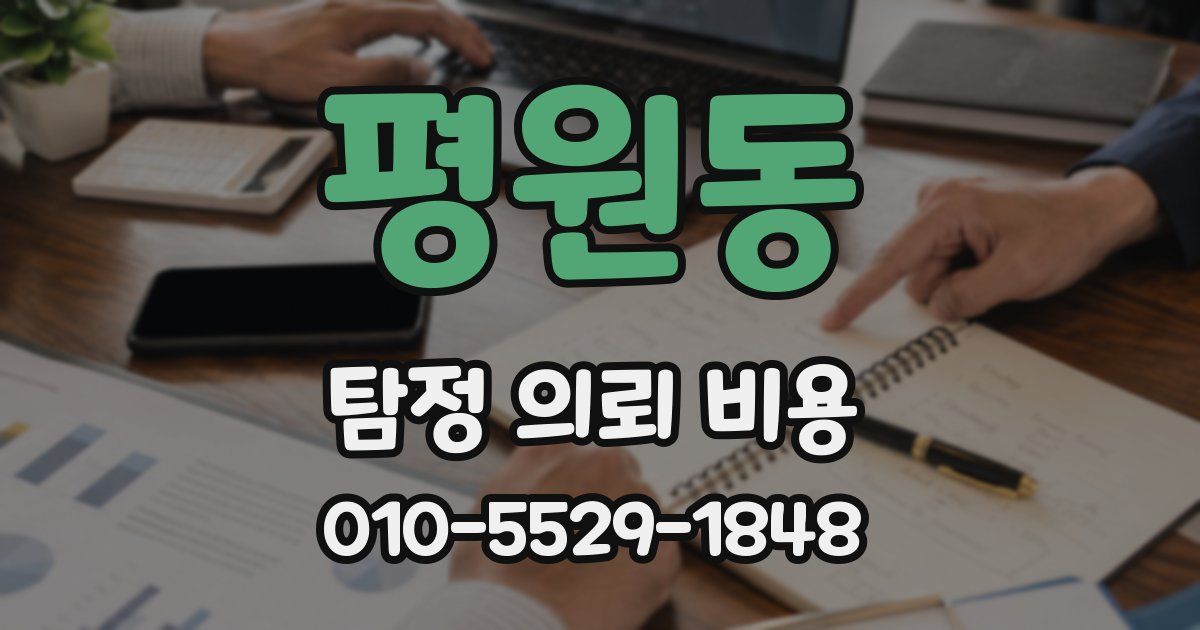 평원동 탐정 의뢰 비용