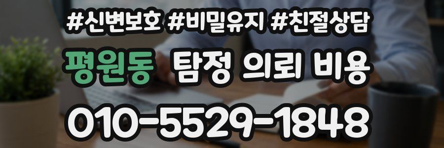 평원동 탐정 의뢰 비용