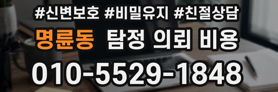 명륜동 탐정 의뢰 비용