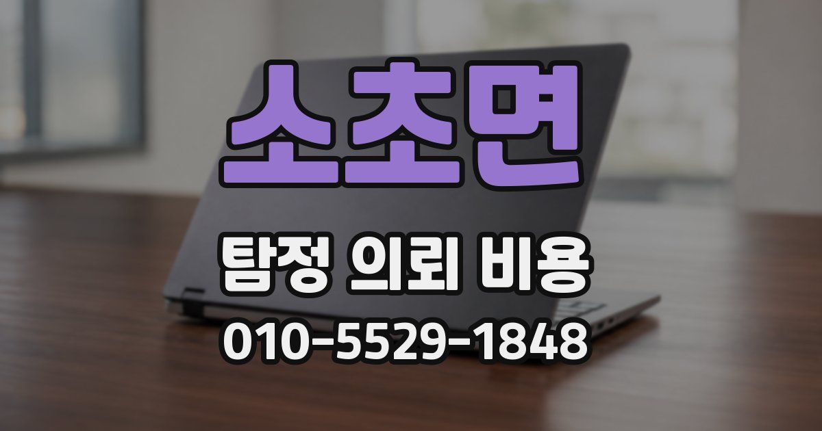 소초면 탐정 의뢰 비용