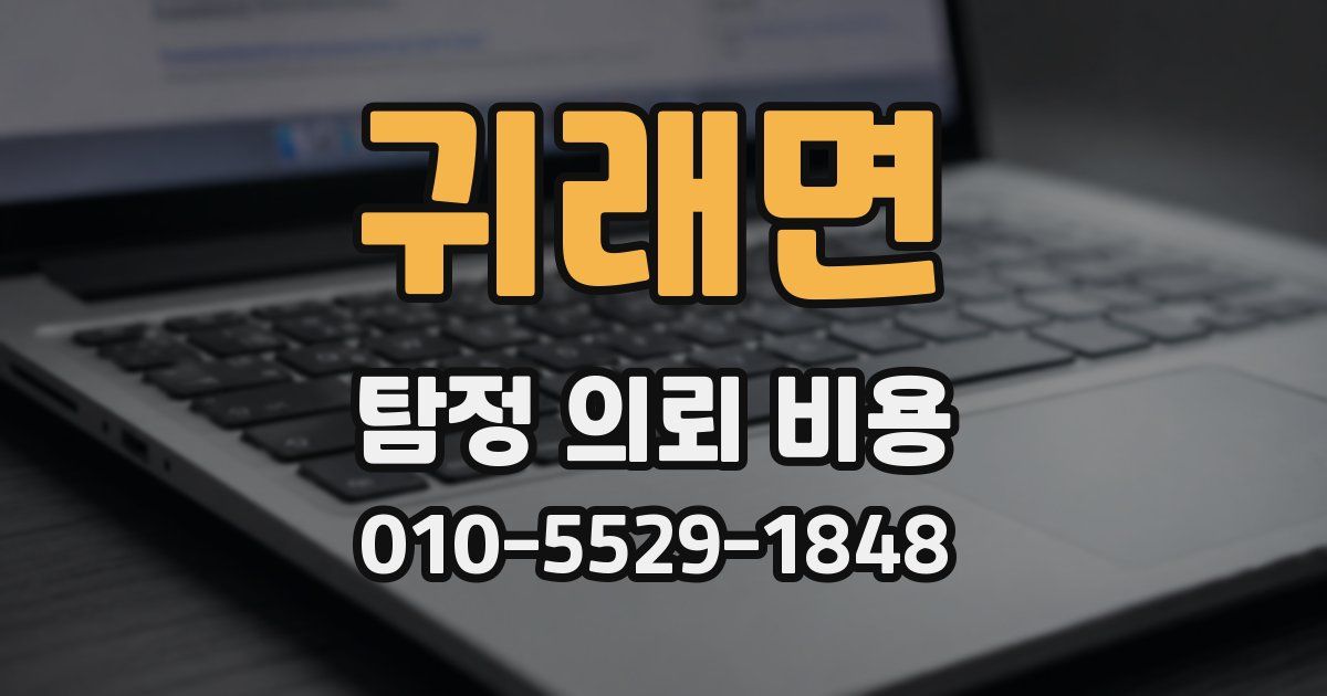 귀래면 탐정 의뢰 비용