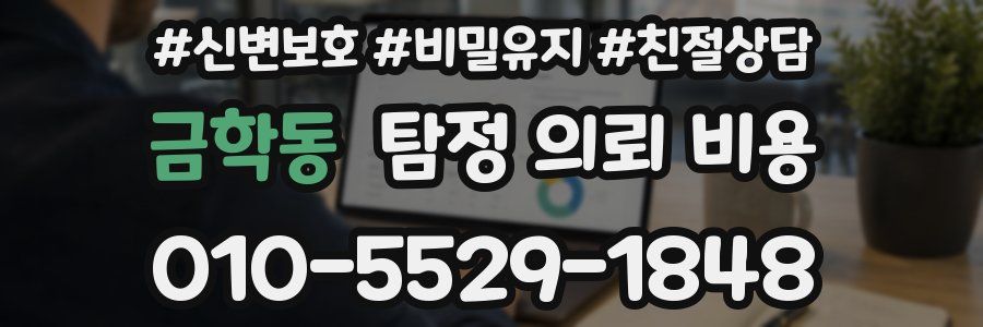 금학동 탐정 의뢰 비용