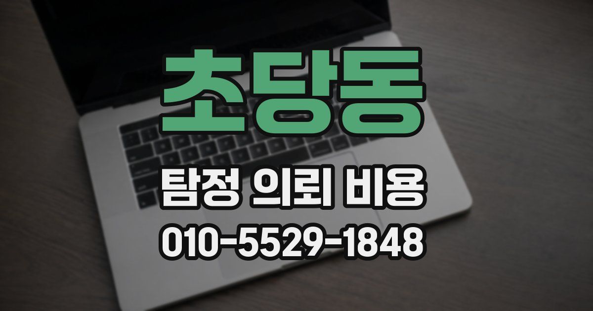 초당동 탐정 의뢰 비용