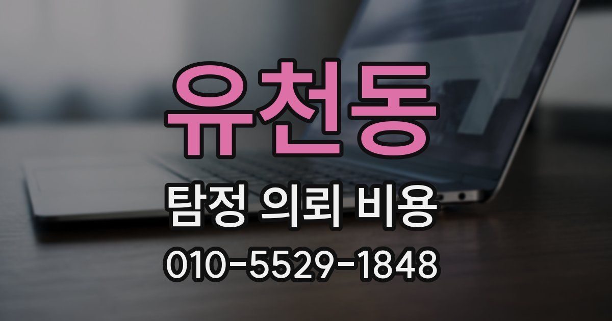 유천동 탐정 의뢰 비용