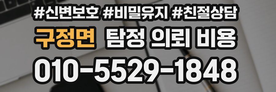 구정면 탐정 의뢰 비용