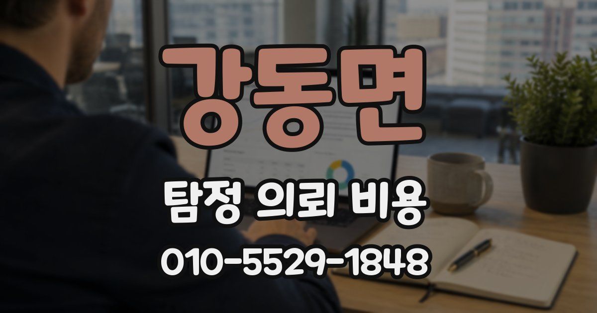 강동면 탐정 의뢰 비용
