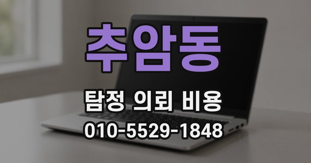 추암동 탐정 의뢰 비용