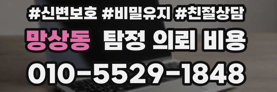 망상동 탐정 의뢰 비용