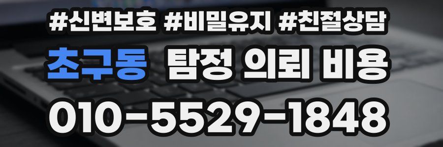 초구동 탐정 의뢰 비용