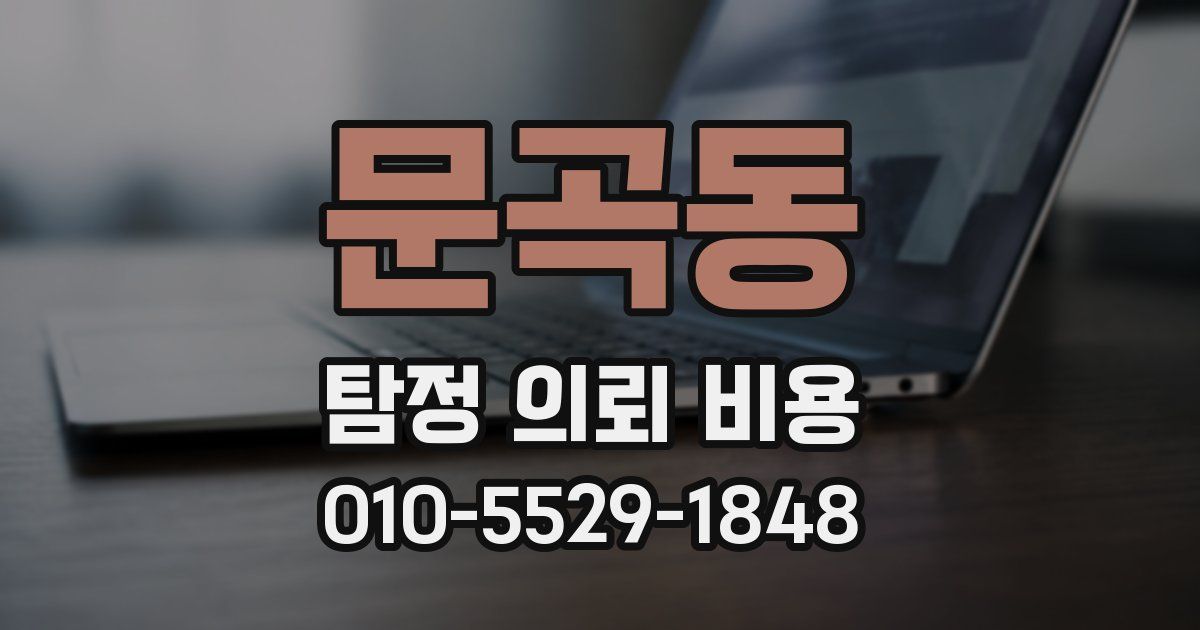 문곡동 탐정 의뢰 비용
