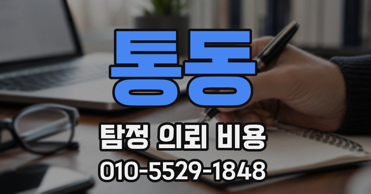 통동 탐정 의뢰 비용