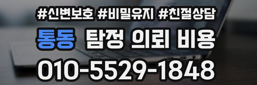 통동 탐정 의뢰 비용
