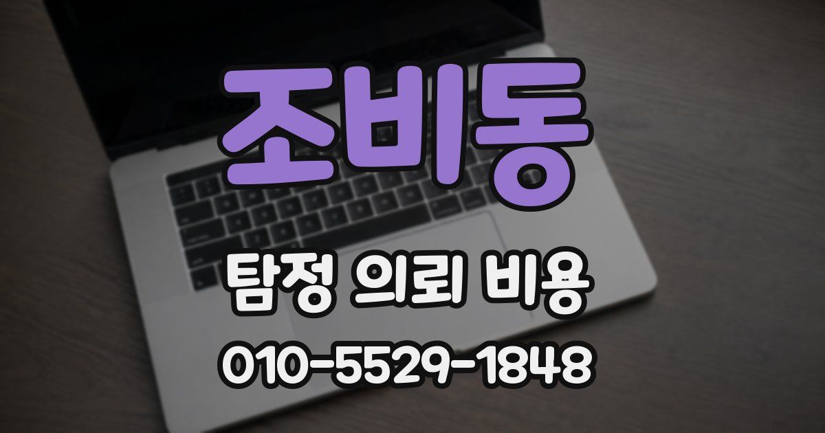 조비동 탐정 의뢰 비용