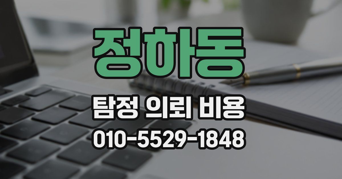 정하동 탐정 의뢰 비용