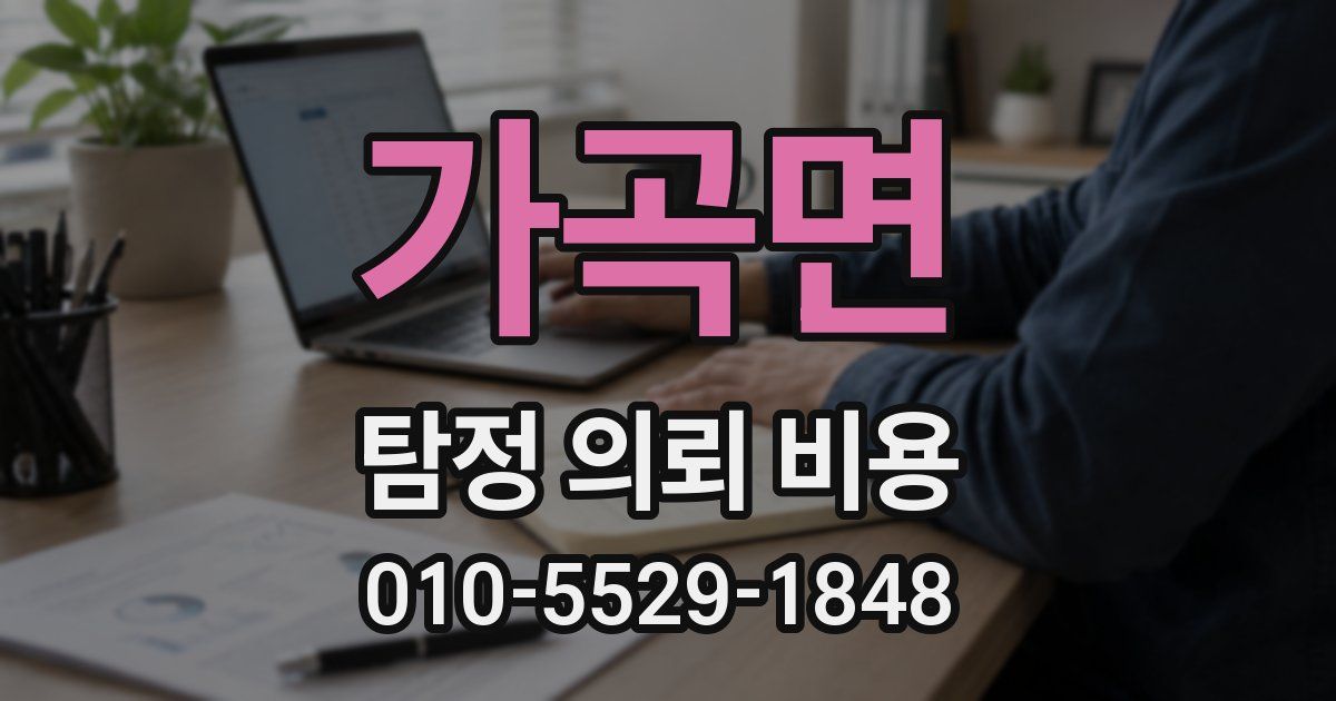가곡면 탐정 의뢰 비용