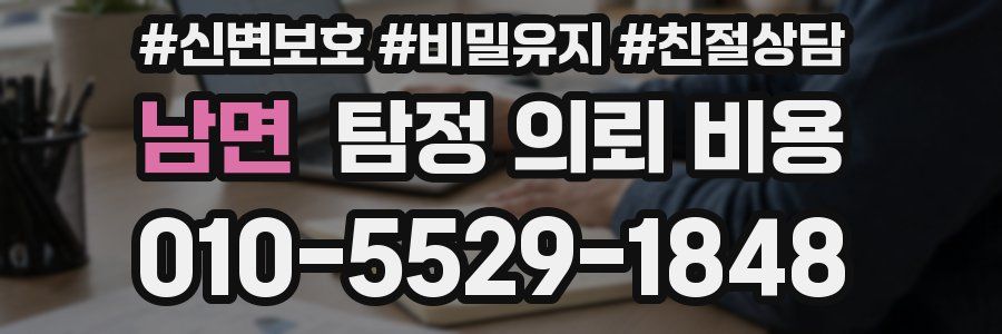 남면 탐정 의뢰 비용