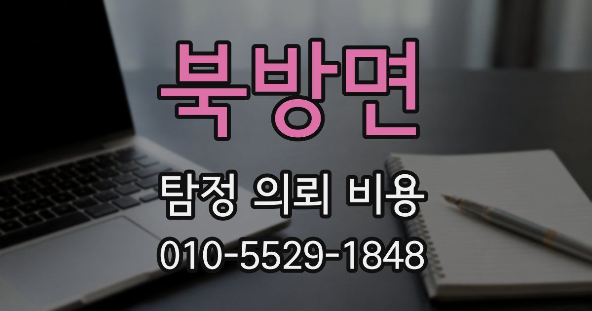북방면 탐정 의뢰 비용