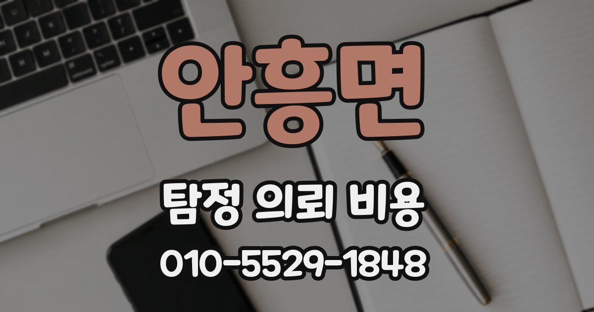 안흥면 탐정 의뢰 비용