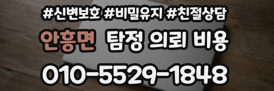 안흥면 탐정 의뢰 비용