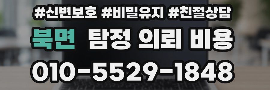 북면 탐정 의뢰 비용