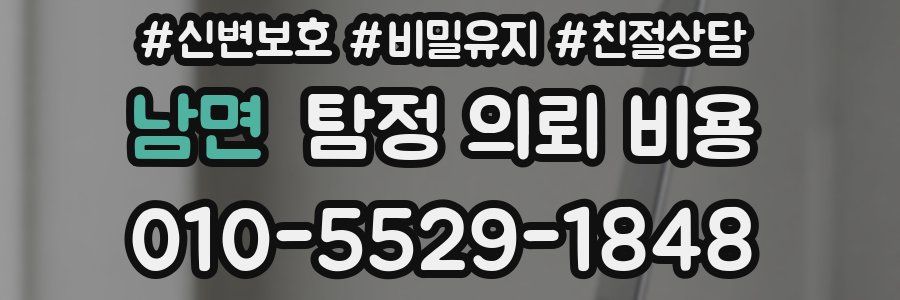 남면 탐정 의뢰 비용