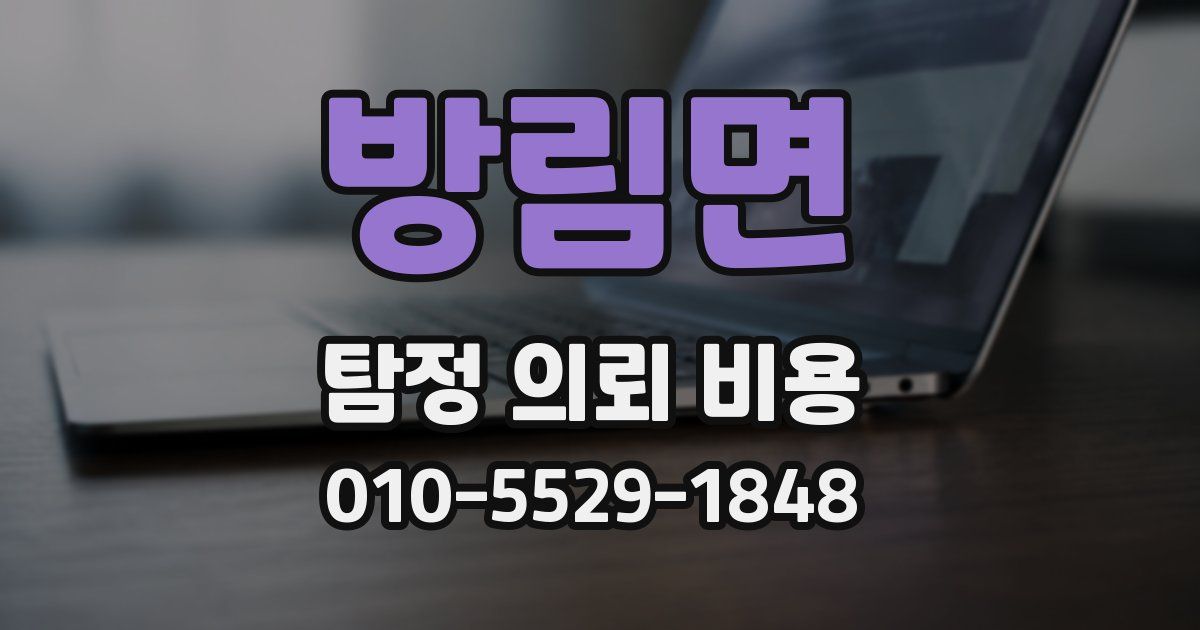 방림면 탐정 의뢰 비용